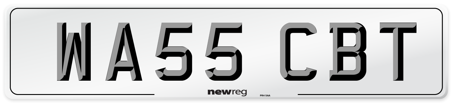 WA55 CBT Number Plate from New Reg